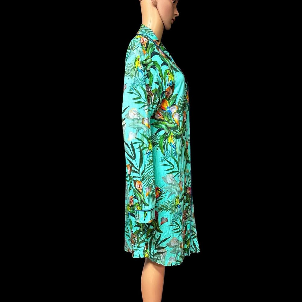 Johnny Was Taina Tropical Bird Print Sleep Shirt Nightgown XL NWT Pima Modal - Picture 10 of 13